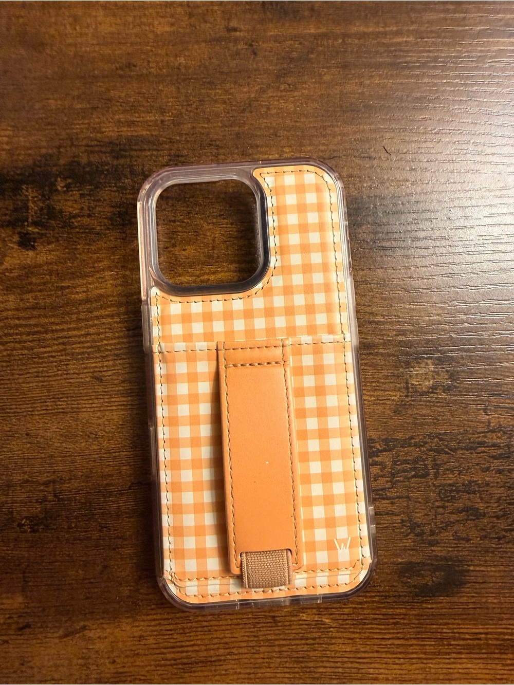 WALLI Orange Gingham Phone Case